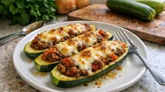 Fırında kıymalı kabak sandal tarifi: üzeri kaşarlı, hafif ve pratik akşam yemeği