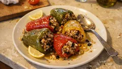 Fırında zeytinyağlı biber dolması: pirinci şeffaflaşana kadar kavurun, lezzeti otursun