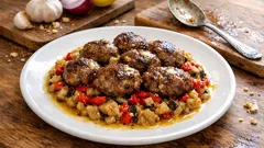 Fırında söğürme kebabı: köz patlıcanlı yatağın üstüne sulu köftelerle tam kıvamında