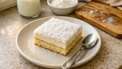 Gelin Tatlısı tarifi: Sütle ıslanan kek, ipeksi muhallebi ve bembeyaz hindistan cevizi