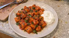 Fırında tatlı patatesli sinkonta: limon-sirkeli sosla tam kıvamında