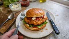 Mısır gevrekli çıtır tavuk burger: dışı çıtır, içi sulu ev yapımı tarif