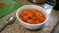 Su eklemeden bal kabağı reçeli: taneli, parlak ve tam kıvamında