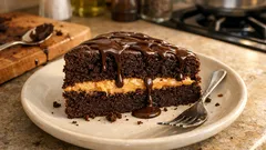 Fıstık ezmesi dolgulu kakaolu kek: her dilimde sürpriz katmanlı, yumuşacık tarif