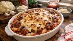 Köfteli beşamel soslu fırında karnabahar: tek tepside, üstü nar gibi