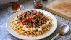 Evde Çökertme Kebabı: çıtır kibrit patates ve yumuşacık etle