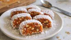 Fırınsız yalancı cezerye tarifi: havuçlu, cevizli ve hindistan cevizine bulanmış