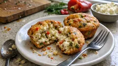 Peynirli ve yeşillikli kahvaltılık tuzlu kek (muffin kalıbında): ölçüsü şaşmayan tarif