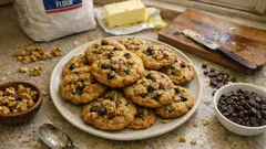 Evde Starbucks tarzı kurabiye: dışı hafif kıtır, içi yumuşacık cevizli-çikolatalı