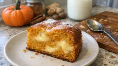 Bal Kabaklı Torta Nua: Muhallebisi içinde, dilim dilim desenlenen sonbahar keki