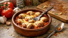 Güveçte soslu köfte tarifi: domates sosunda fırınlanan köftelerin üstüne kaşar