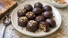 Rafine şeker yok: hurmalı kuru fasulye toplarıyla çikolatalı atıştırmalık