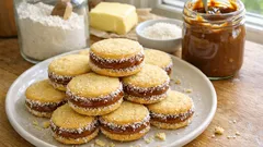 Ağızda dağılan Alfajores tarifi: dulce de leche dolgulu, hindistan cevizli kurabiye