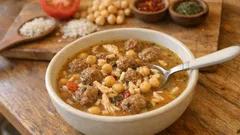 Alanya usulü Gülüklü Çorbası: tavuklu, nohutlu, minik köfteli doyurucu tarif