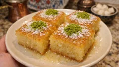 Slatka tarifi: yoğurtlu-irmikli kek, soğuk şerbetle tam kıvamında