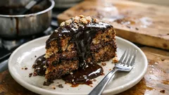 Tek kapta fındıklı kakaolu kek: üstüne bitter çikolata sosuyla yumuşacık