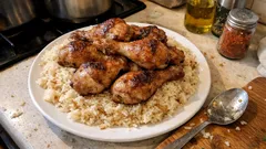 Trakya kapama tarifi: tavuk suyuyla pilavın üstünde fırında kızaran bagetler