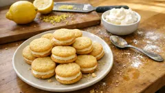 Limonlu kremalı sandviç bisküvi tarifi: kıyır kıyır bisküvi, ferah krem peynir dolgusu