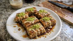 Pekmezli şerbetiyle kıyır kıyır Nevzine Tatlısı: tahin ve ceviz uyumu tam yerinde