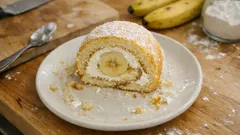 Kırılmadan sarılan muzlu rulo pasta: çay saatine pastane şıklığında tarif