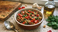 Trakya usulü manca tarifi: fırında köz sebzeyle bol sarımsaklı, sirkeli meze