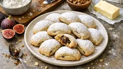 Pastane usulü incir kurabiyesi: kıyır hamur, cevizli incir içiyle tam çay yanı